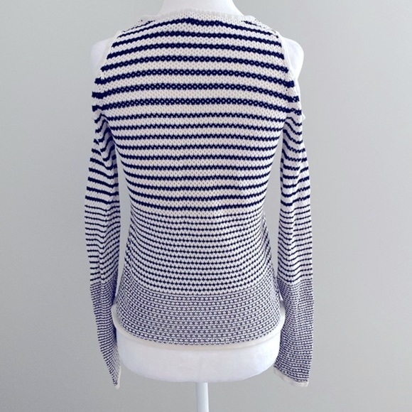 Rag & bone cold shoulder loose knit striped sweater - Picture 3 of 8